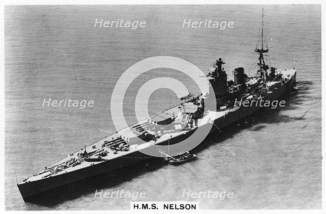 Battleship HMS 'Nelson', 1937. Artist: Unknown
