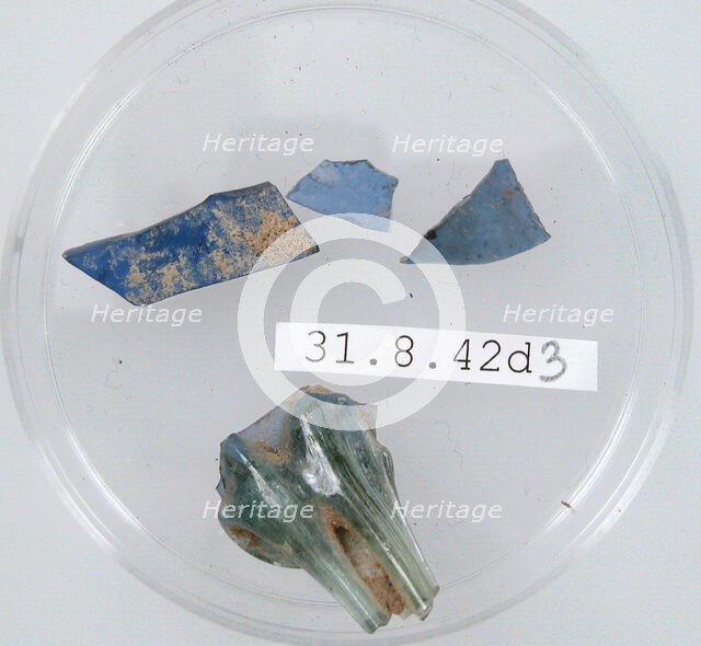 Glass Fragments, Coptic, 4th century. Creator: Unknown.