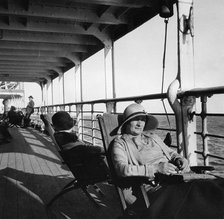 Passengers on a Cunard Line cruise to the West Indies, January-March 1931. Artist: Unknown