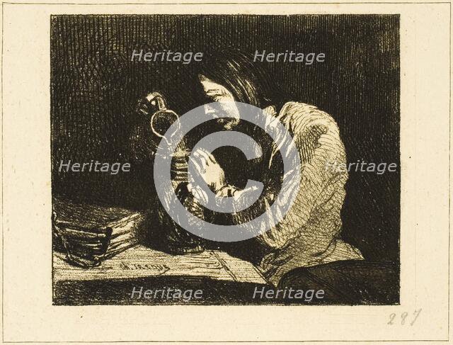 Bust of a Man, c. 1843. Creator: Charles Emile Jacque.