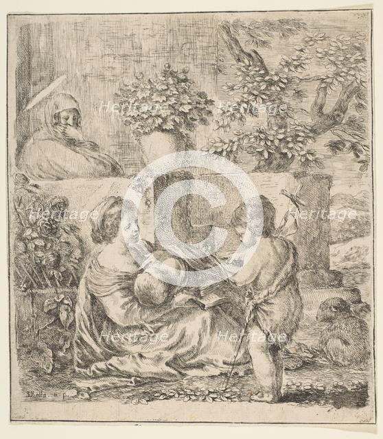 Virgin and Child with St. John the Baptist and St. Elizabeth, ca. 1641. Creator: Stefano della Bella.