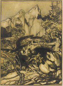 Thor's Journey to the Land of the Giants, 1901. Artist: Rackham, Arthur (1867-1939)