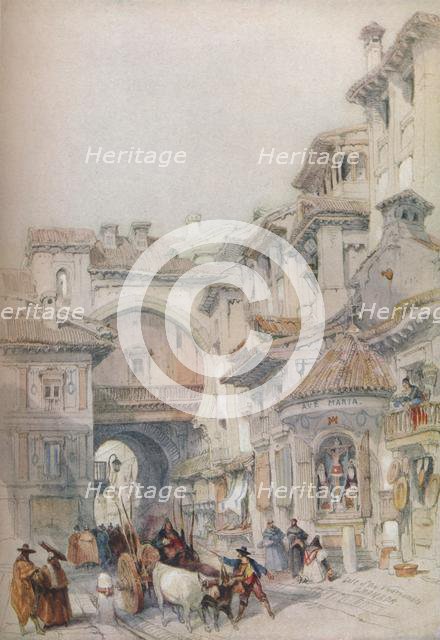 'Gate of the Vivarrambla, Granada', 1830s, (1930). Creator: David Roberts.