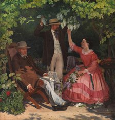 In the gazebo, 1859. Creator: Kyhn, Vilhelm (1819-1903).