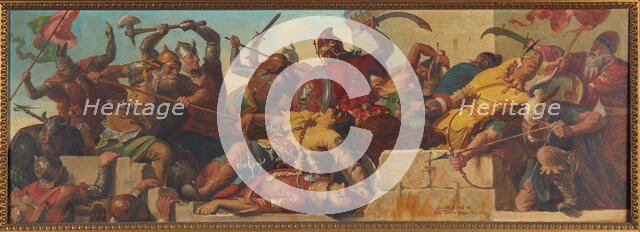 The storming of Melk by Margrave Leopold I of Babenberg, 1937. Creator: Pögl; Josef (1867-1945).