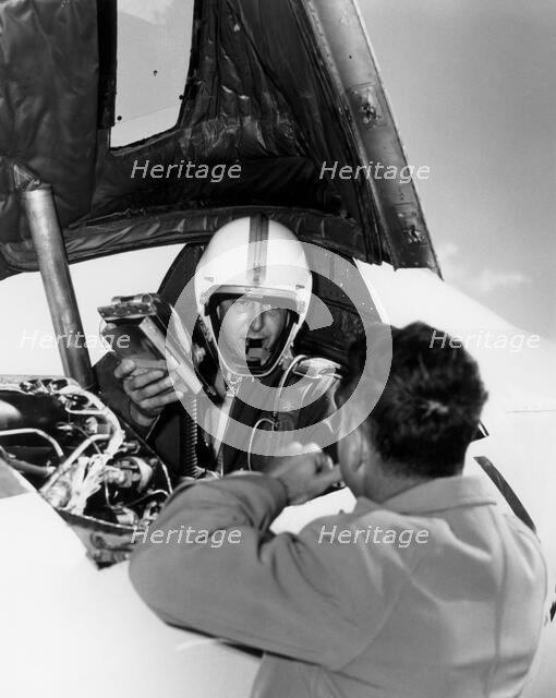 Scott Crossfield...after the first mach 2 flight, USA, November 20, 1953. Creator: Unknown.