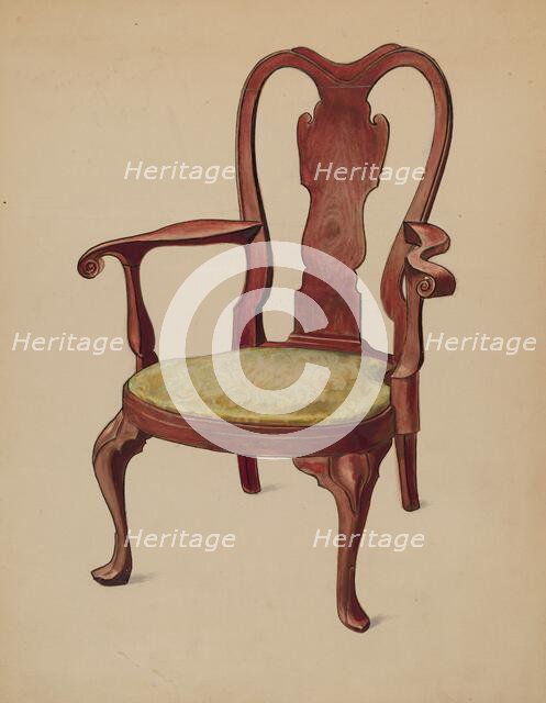 Armchair, c. 1936. Creator: Charles Squires.