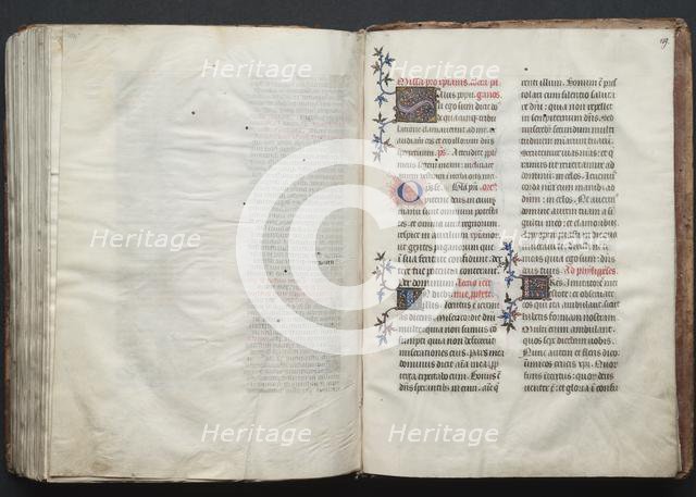 The Gotha Missal: Fol. 158v, Text, c. 1375. Creator: Master of the Boqueteaux (French); Workshop, and.