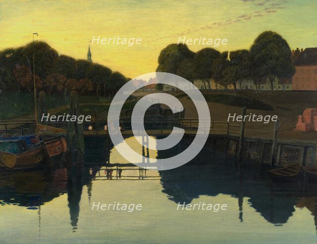 Summer night at Tönning, 1893. Creator: Johan Rohde.