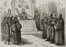 The conspiracy of El Escorial (1807): The El Escorial ruling, Spain, (1851).  Creator: Unknown.