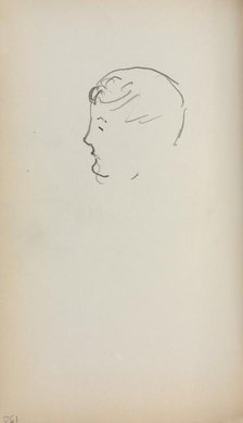 Italian Sketchbook: Head of a Man in Profile (page 150), 1898-1899. Creator: Maurice Prendergast (American, 1858-1924).