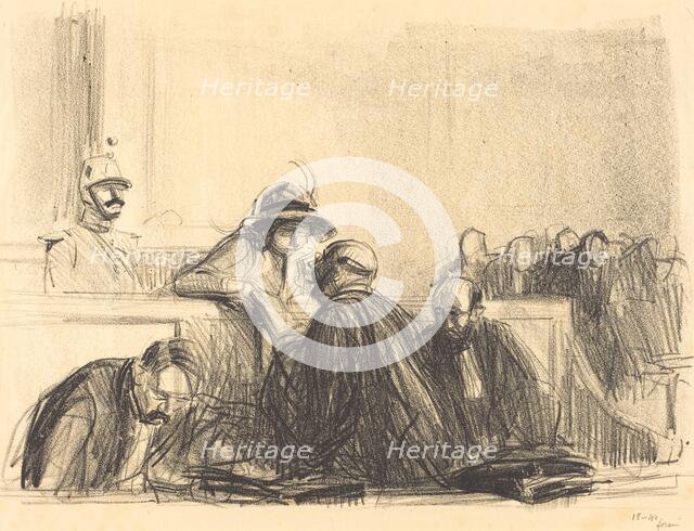 Lawyer Talking to His Client, 1915. Creator: Jean Louis Forain.