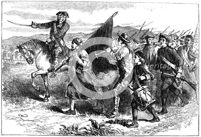 The crowd at Springfield with the Black Flag, c1776-1781 (c1880). Artist: Unknown