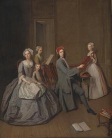 The Artist's Family Making Music Together, 1728-1732. Creator: Balthasar Denner.
