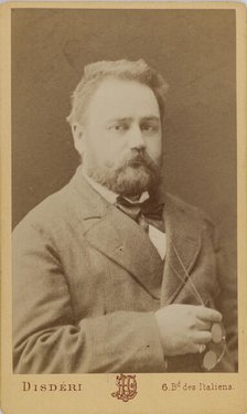 Portrait of Émile Zola (1840-1902). Creator: Disdéri, André Adolphe-Eugène (1819-1889).