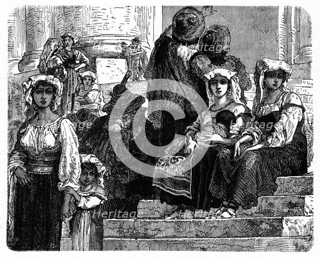 Italian peasants, c1890. Artist: Unknown