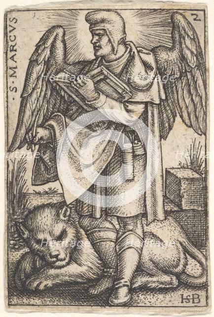 Plate 2: Saint Mark, his head turned in profile to the left, with an open book in his righ..., 1541. Creator: Sebald Beham.