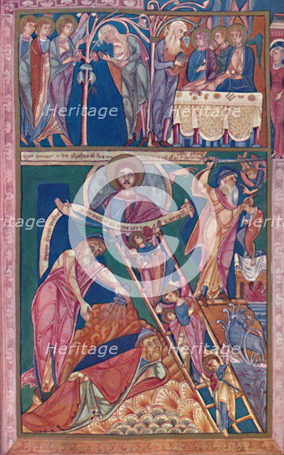 'MS. Illumination Showing the Vision of Jacob', 12th century, (1902). Artist: Unknown.