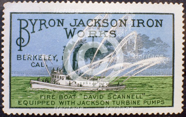 Fire boat 'David Scannell'. Artist: Unknown