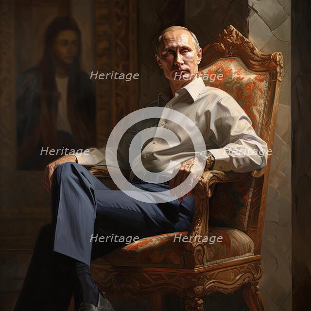 AI IMAGE - Portrait of President Vladimir Putin, 2023.  Creator: Heritage Images.