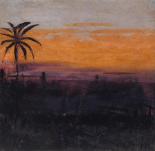 The Sky Simulated by Red Flamingoes, study for book Concealing Coloration in the Animal Kingdom. Creator: Abbott Handerson Thayer.