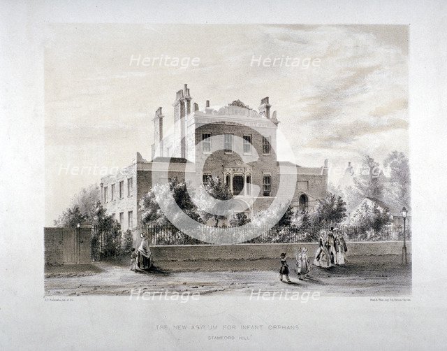 New asylum for infant orphans at Stamford Hill, Stoke Newington, London, c1846. Artist: JT Balcombe