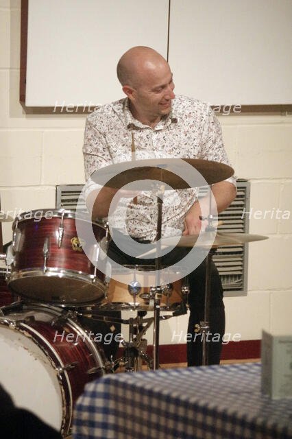 Jon Ormston, Peter Letanka Trio, Steyning Jazz Club, Steyning, West Sussex, 2022. Creator: Brian O'Connor.