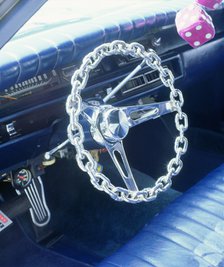 1969 Plymouth customised sedan interior. Artist: Unknown.