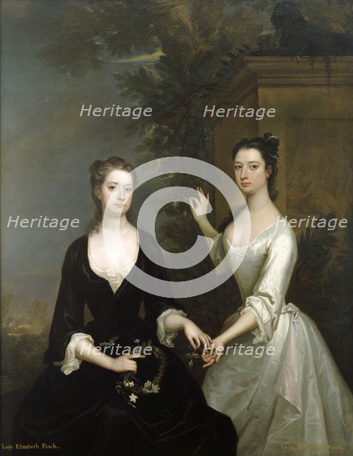 Lady Elizabeth and Lady Henrietta Finch, c1730-c1731. Artist: Charles Jervas.
