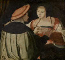 The engagement. Creator: Leyden, Lucas, van (1489/94-1533).