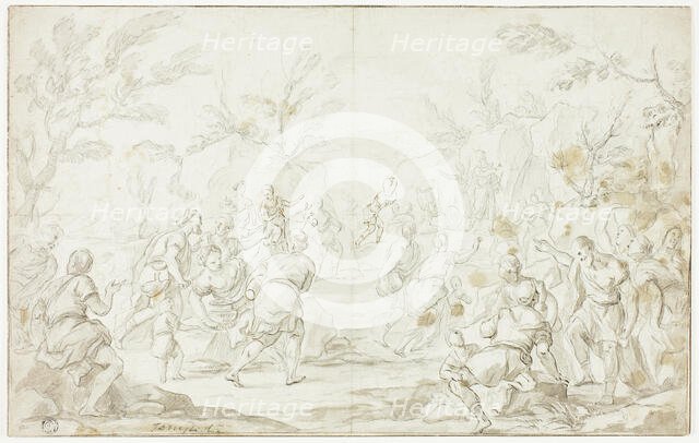 Moses Striking the Rock, n.d. Creator: Luca Giordano.