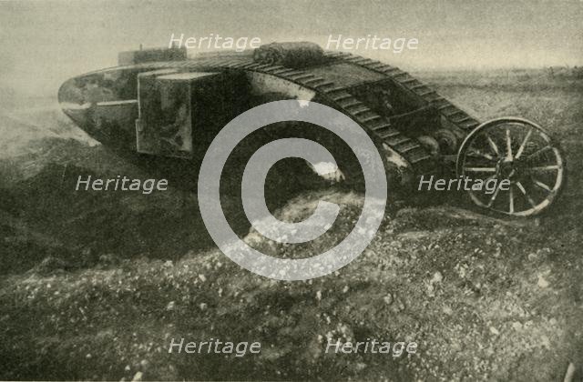'A "Tank" in Action', First World War, 1914-1918, (c1920). Creator: Unknown.
