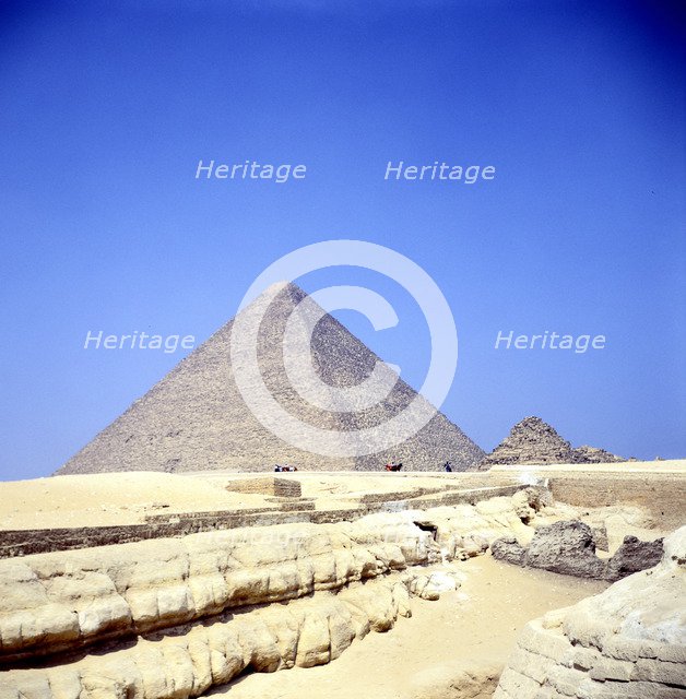 Pyramid at Giza, Egypt, Old Kingdom, c26th century BC. Artist: Unknown