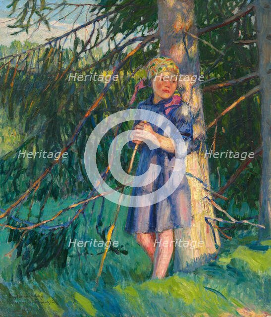 Young Herdswoman, 1929. Creator: Bogdanov-Belsky, Nikolai Petrovich (1868-1945).