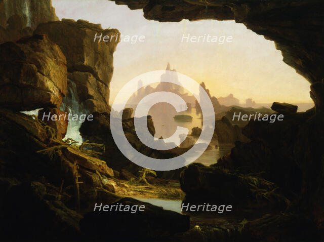 The Subsiding of the Waters of the Deluge, 1829. Creator: Thomas Cole.