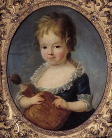 Portrait d'une petite fille tenant une poupée. Creator: Francois Hubert Drouais.