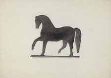 Black Horse Weather Vane, c. 1939. Creator: Beatrice DeKalb.