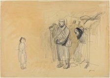 German Soldiers and French Child, c. 1914/1919. Creator: Jean Louis Forain.