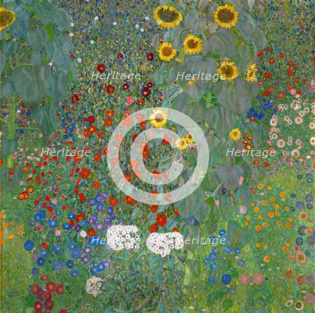 Farm Garden with Sunflowers, 1905-1906. Artist: Klimt, Gustav (1862-1918)