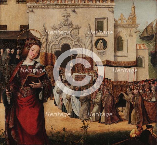 Arrival of the relics of Saint Auta in Lisbon to the Madre de Deus Convent (from the...), c1522. Creator: Anonymous.