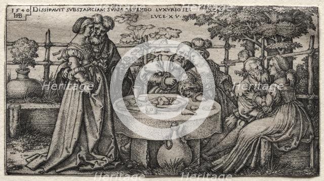 The Prodigal Son: Wasting His Fortune. Creator: Hans Sebald Beham (German, 1500-1550).