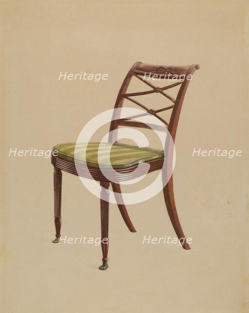 Side Chair, 1935/1942. Creator: Ferdinand Cartier.