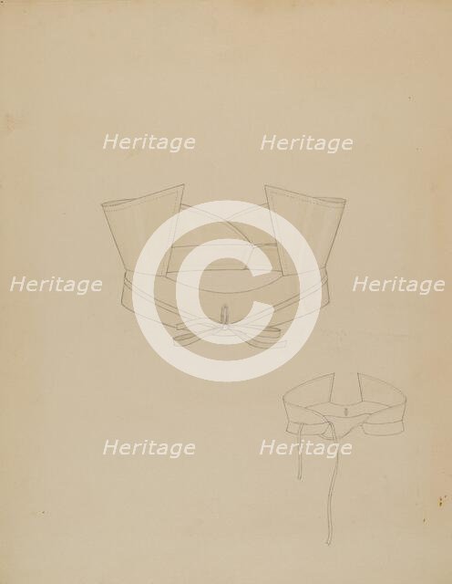 High Linen Collar, c. 1936. Creator: Henry De Wolfe.