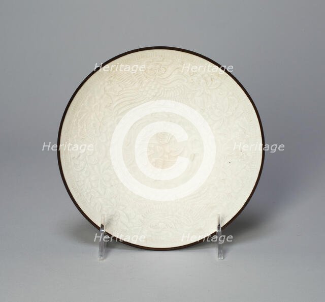 Dish with Peonies and Phoenixes, Song dynasty (960-1279). Creator: Unknown.