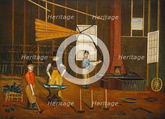 Blacksmith Shop, c. 1880. Creator: Francis A. Beckett.