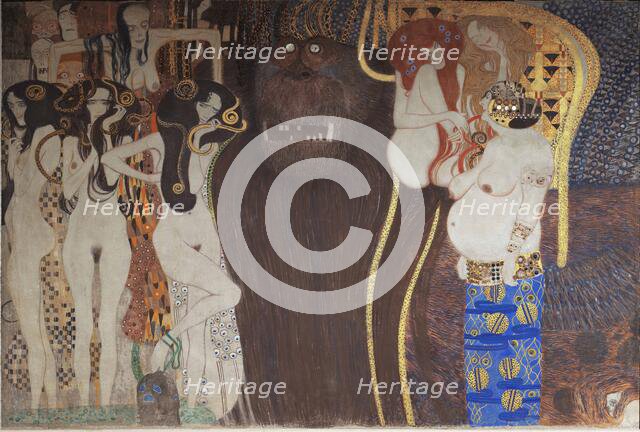 The Beethoven Frieze: "The Hostile Powers", Panel 5, 1901. Creator: Klimt, Gustav (1862-1918).