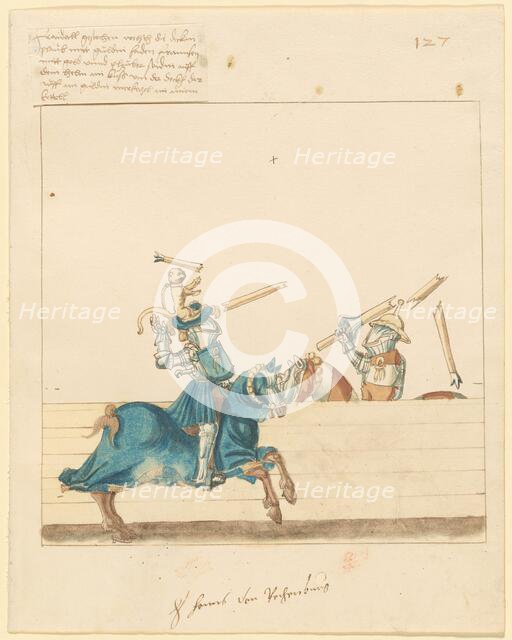 Freydal, The Book of Jousts and Tournament of Emperor Maximilian I: Combats..., Plate 115, c1515. Creator: Unknown.