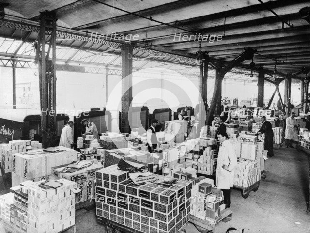 Dispatch depot at Cadbury's factory, Bournville, West Midlands, 1928. Artist: Unknown.