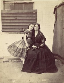 Mrs. Greenhow and Daughter, Imprisoned in the Old Capitol, Washington, 1862. Creator: Alexander Gardner.