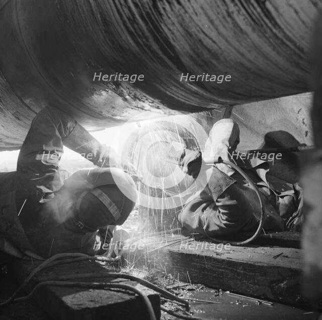 Rugby gas pipeline, Warwickshire, late 1968 - early 1969. Creator: John Laing plc.